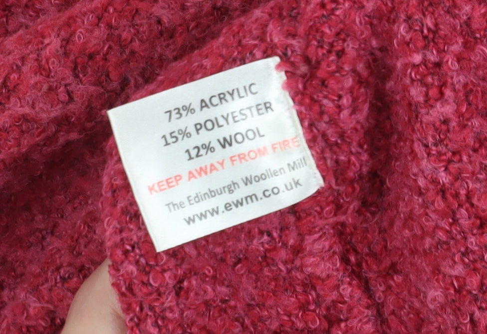 Honor Millburn Women's Red Cardigan M Knit Chunky