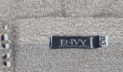 Envy I Women's Beige Floral Cardigan Size S