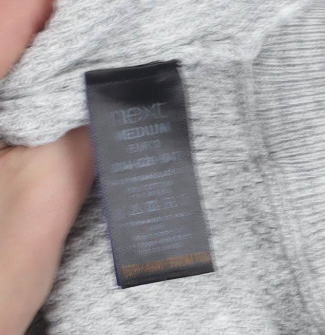 Next Men's Grey Medium Henley High Neck Jumper