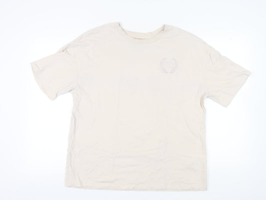 Womens UK Size 14 Everlast Beige Basic T-Shirt