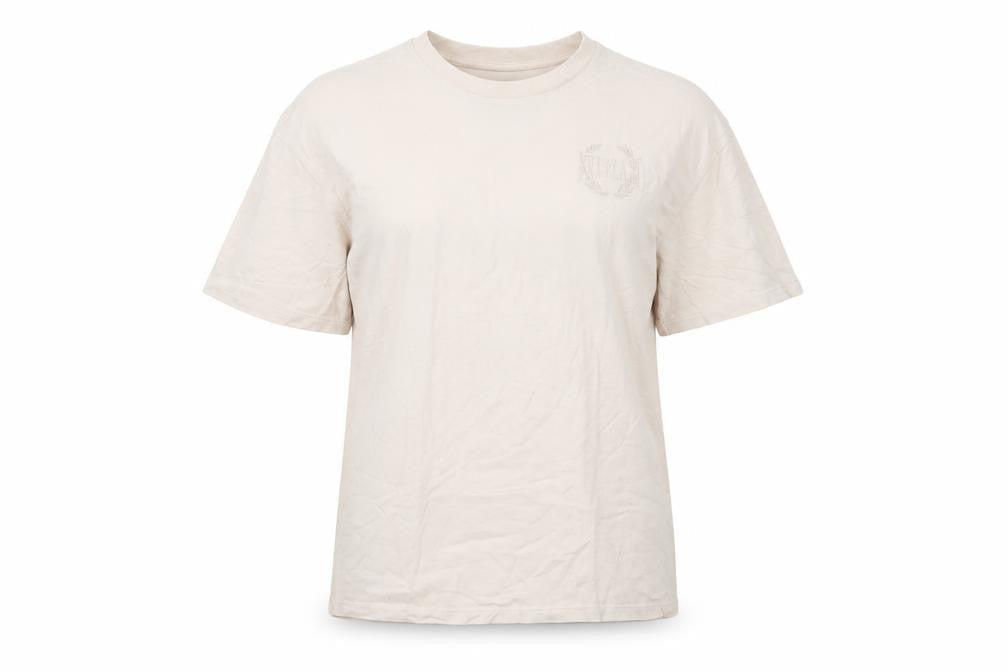 Womens UK Size 14 Everlast Beige Basic T-Shirt