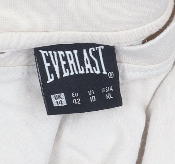 Womens UK Size 14 Everlast Beige Basic T-Shirt