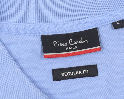Pierre Cardin Men's Blue Polo, Size L, Regular Fit