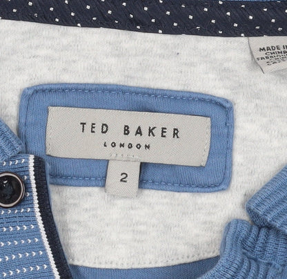 Ted Baker Men’s Blue Polo Shirt Size 34 Short Sleeve