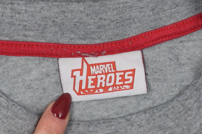Marvel Men's Grey T-Shirt M Spider-Man Wolverine Hulk