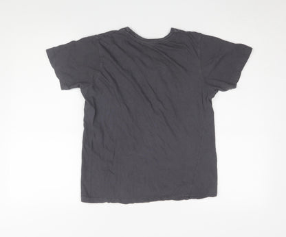 Hype Boys Black Cotton T-Shirt, Size 13 Years, Casual