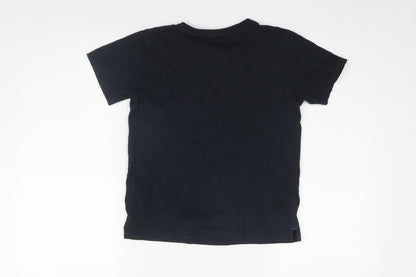 Lee Cooper Boys Black Graphic T-Shirt 10-11 Years - Casual Style