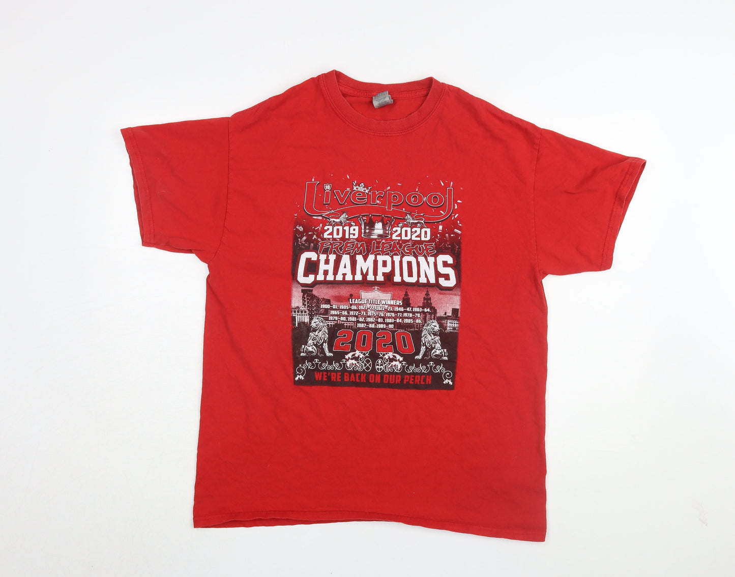 Mens UK Size L Gildan Red  T-Shirt