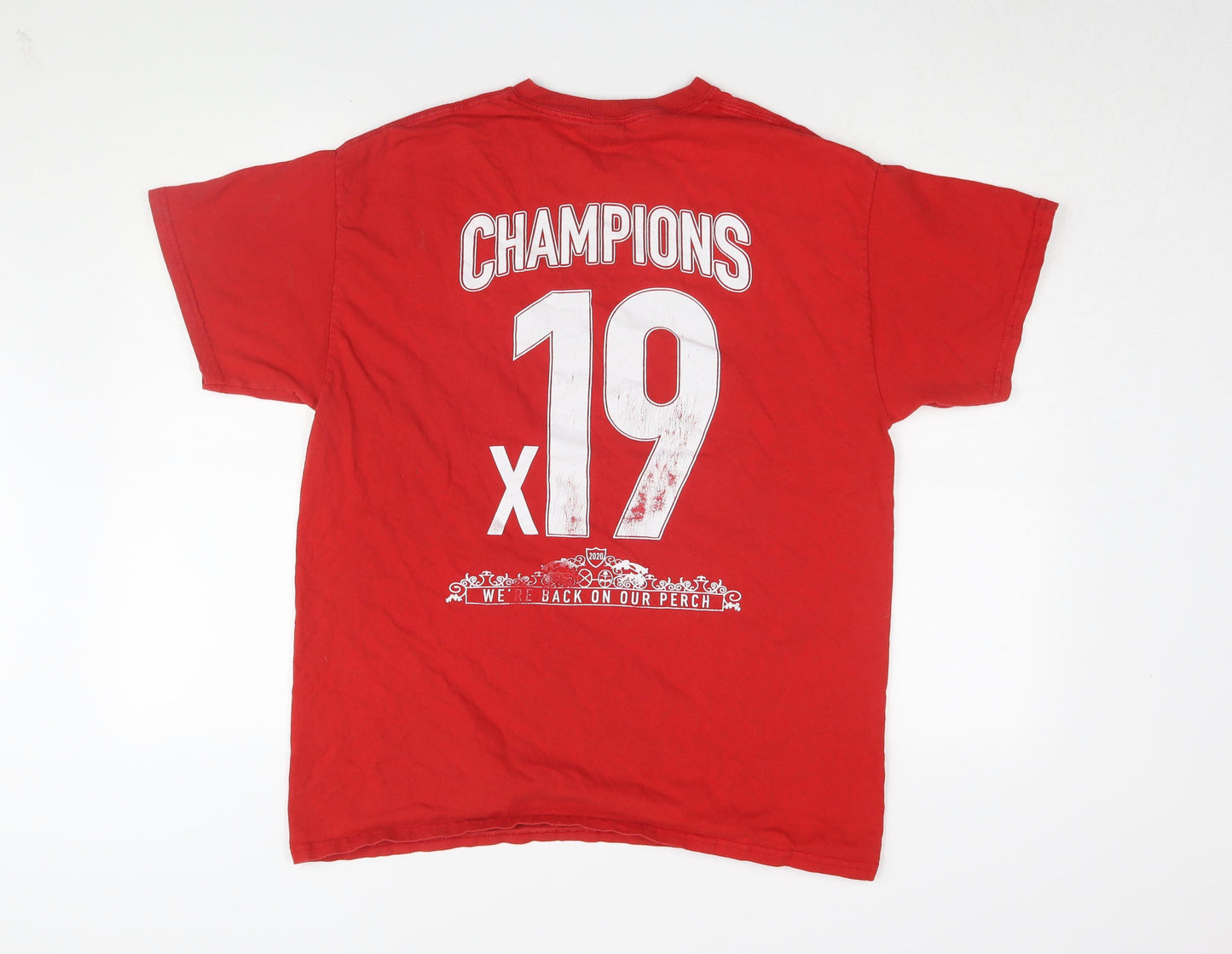 Mens UK Size L Gildan Red  T-Shirt