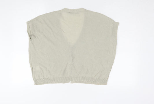 Womens UK Size S Sandwich Beige Cardigan Jumper