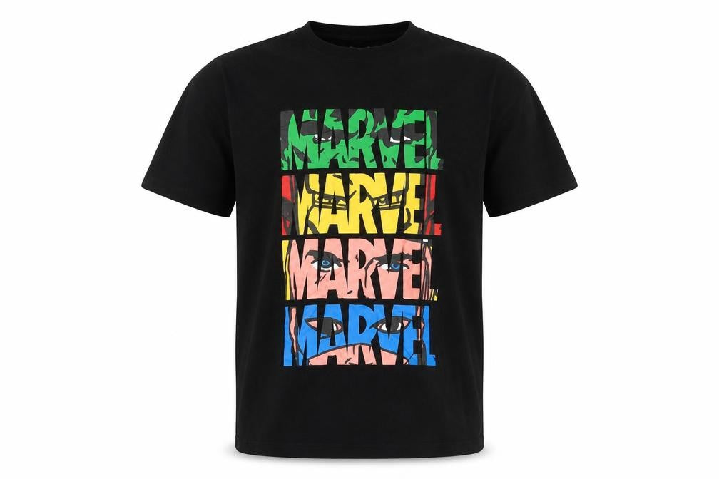 Mens UK Size S Marvel Black  T-Shirt