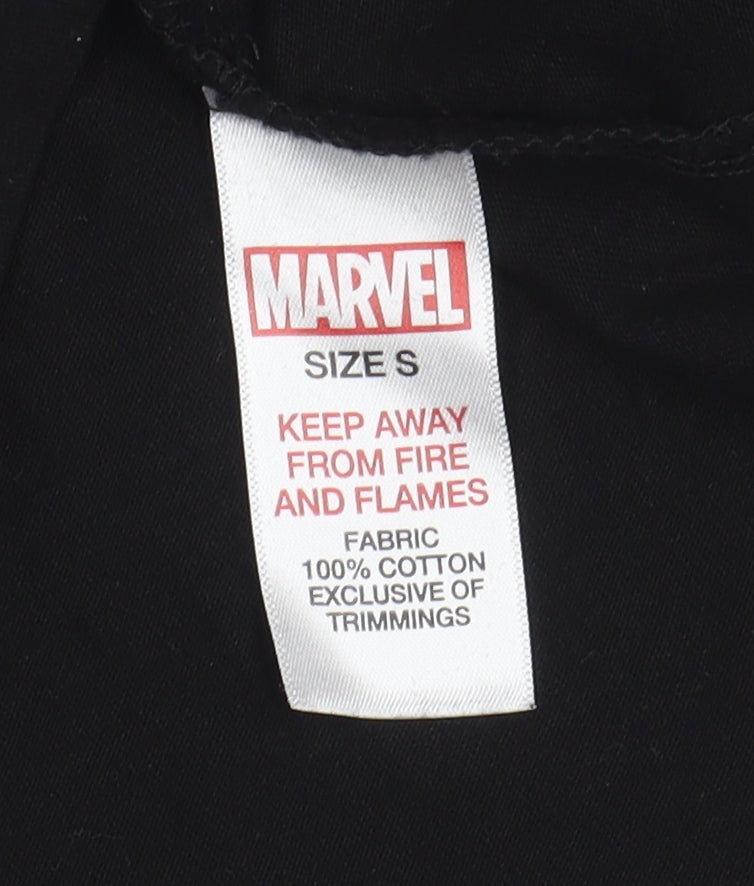 Marvel Men's Black Graphic T-Shirt, Size S