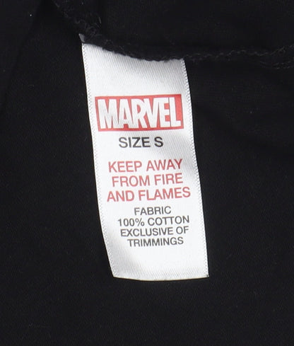 Marvel Men's Black Graphic T-Shirt, Size S