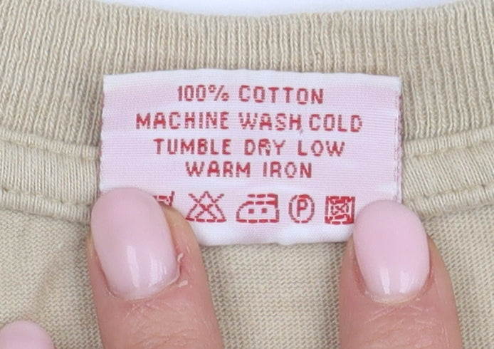 Puma Men's Beige Short Sleeve T-Shirt M