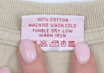 Puma Men's Beige Short Sleeve T-Shirt M