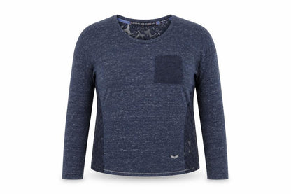 Womens UK Size M Superdry Blue Jersey Top
