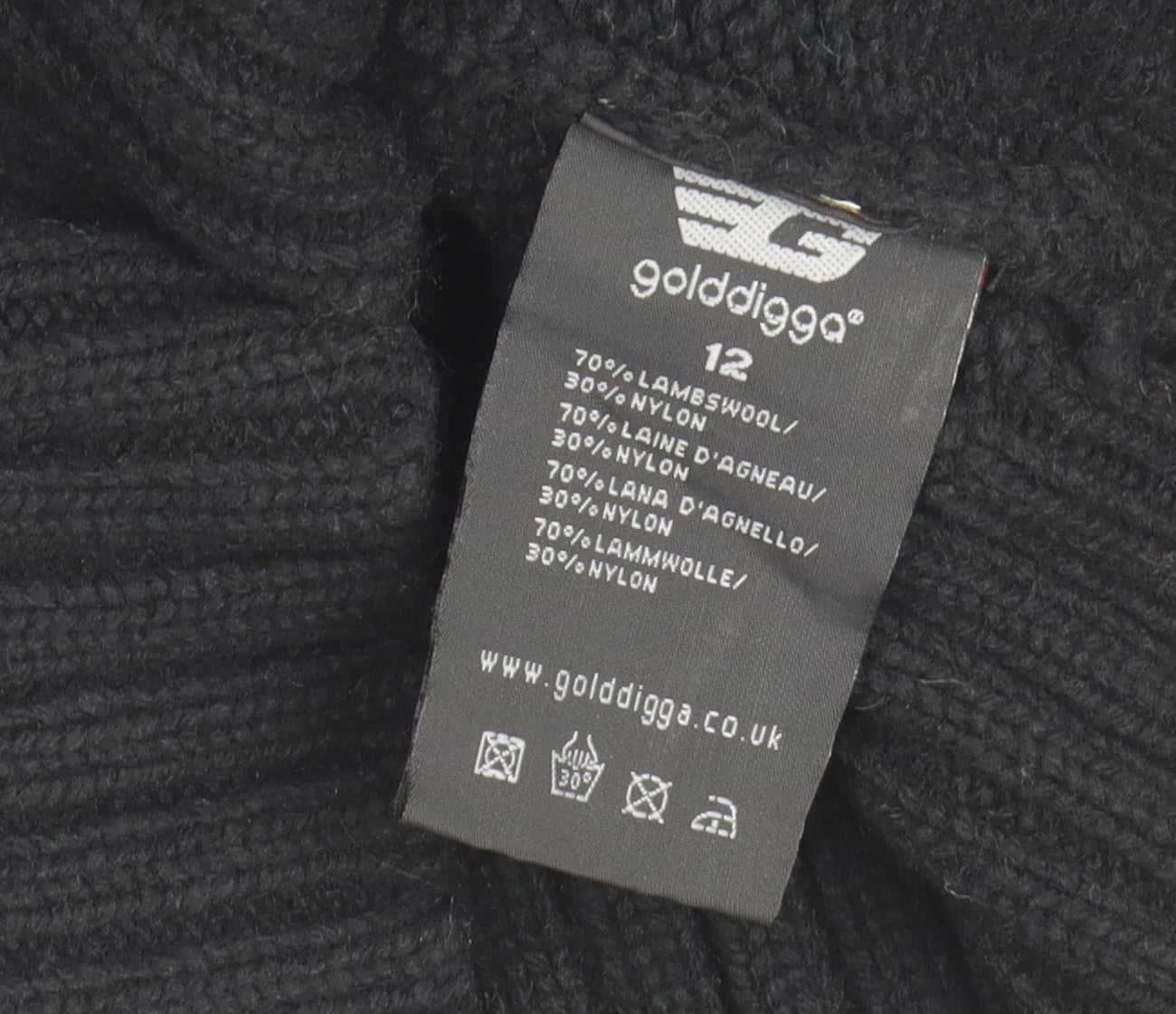 Womens UK Size 12 Golddigga Black Basic Jacket