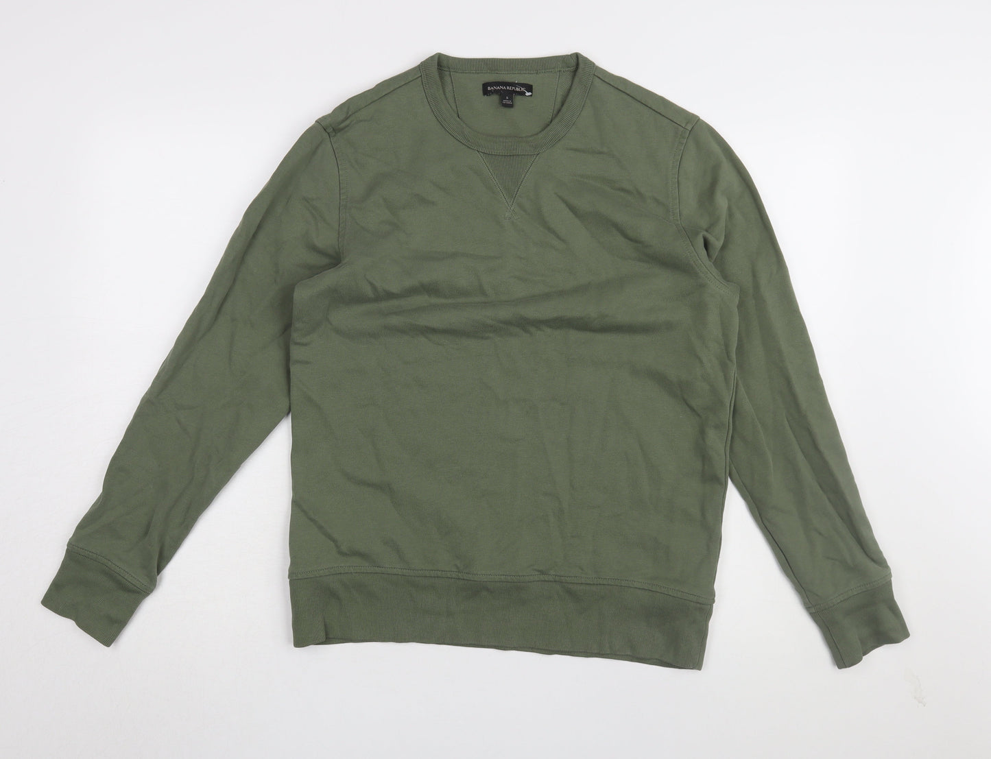 Mens UK Size S Banana Republic Green Pullover Sweatshirt