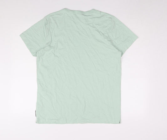Mens UK Size XL French Connection Green  T-Shirt
