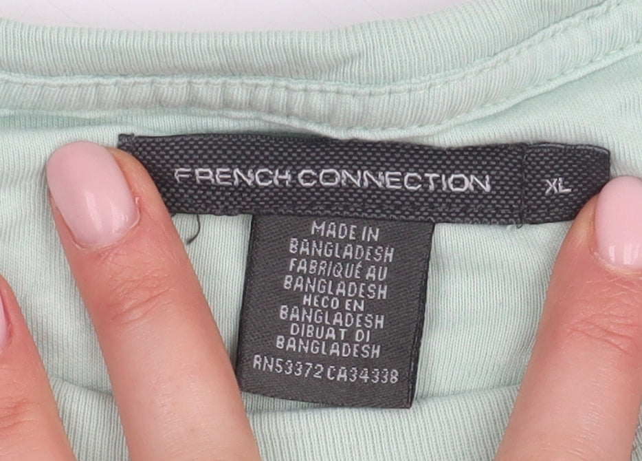 Mens UK Size XL French Connection Green  T-Shirt