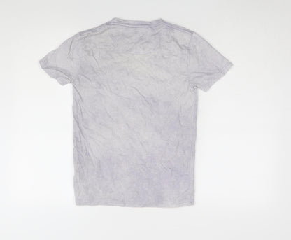 Hollister Boys Grey Cotton T-Shirt XXS Basic Logo Top