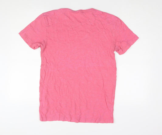 Joules Men's Pink S Cotton Crew Neck T-Shirt