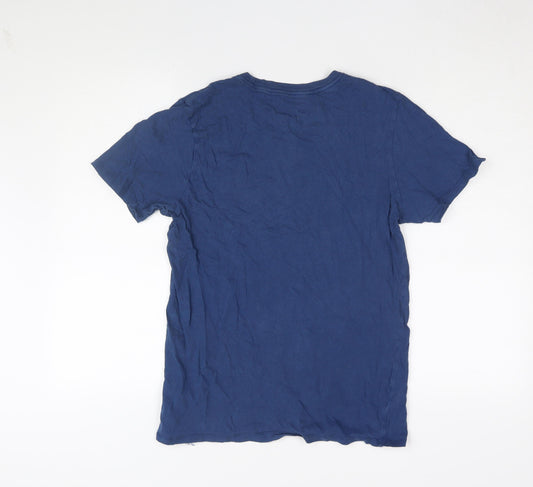 Nike Men's Blue Athletic Fit Crew Neck T-Shirt S