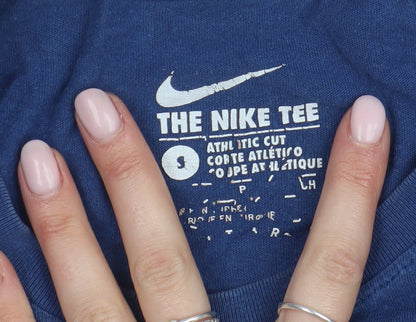 Nike Men's Blue Athletic Fit Crew Neck T-Shirt S