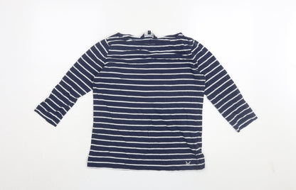 Womens UK Size 10 Crew Clothing Company Blue Jersey T-Shirt