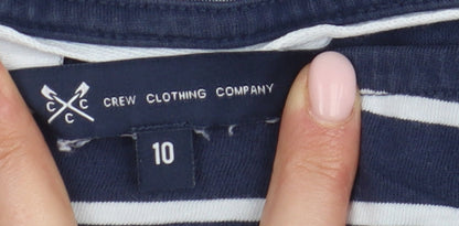 Womens UK Size 10 Crew Clothing Company Blue Jersey T-Shirt