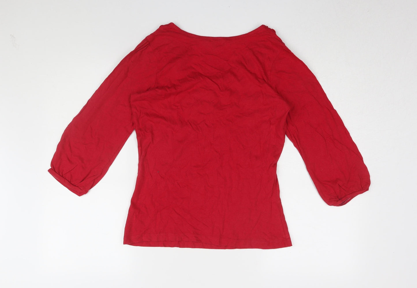 Womens UK Size 10 Red Herring Red Basic Blouse