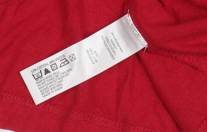 Womens UK Size 10 Red Herring Red Basic Blouse