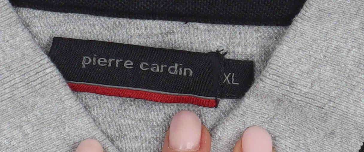 Pierre Cardin Men's Grey XL Polo Shirt Short Sleeve
