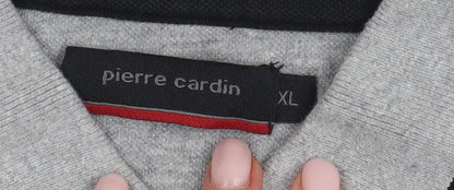 Pierre Cardin Men's Grey XL Polo Shirt Short Sleeve