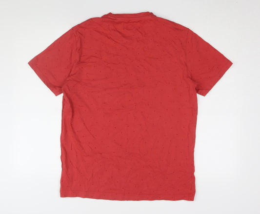 Penguin Men's Red Polka Dot Short Sleeve T-Shirt L