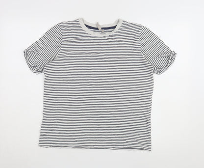 Womens UK Size M Pieces White Basic T-Shirt