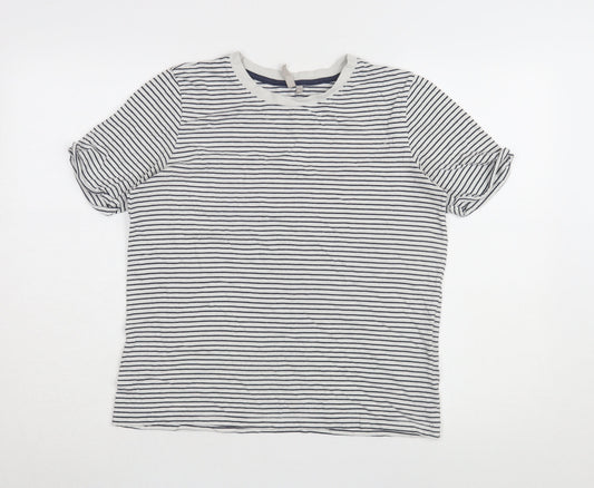 Womens UK Size M Pieces White Basic T-Shirt