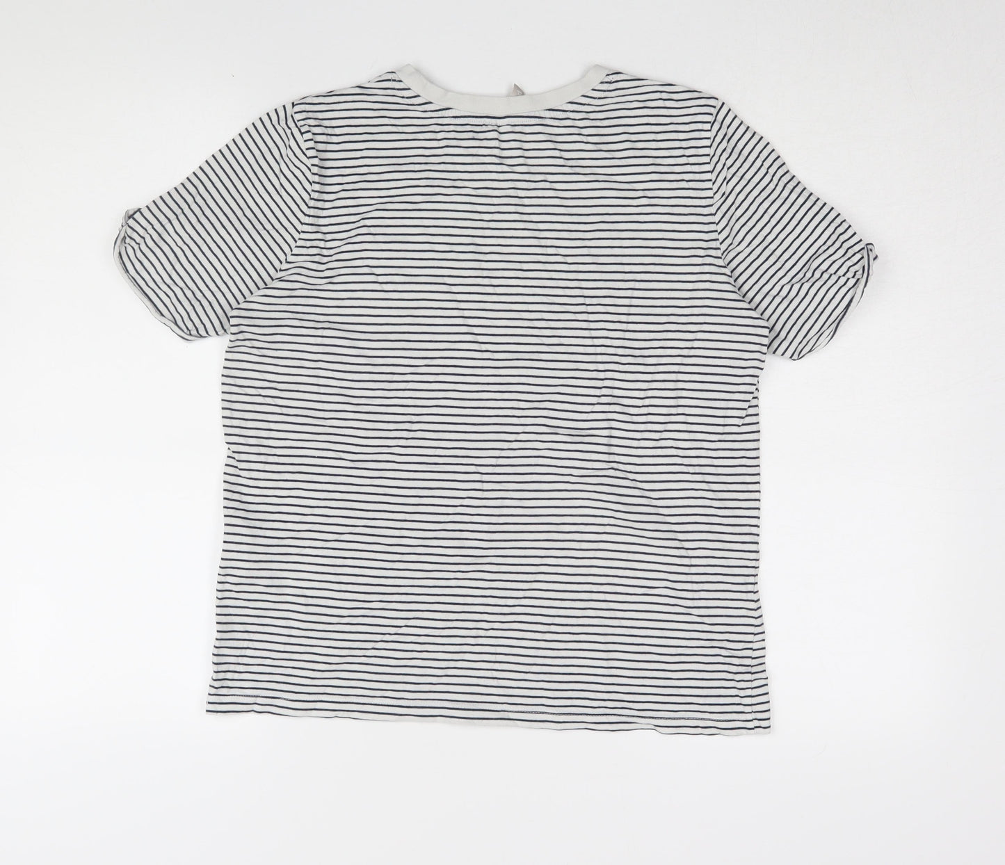 Womens UK Size M Pieces White Basic T-Shirt