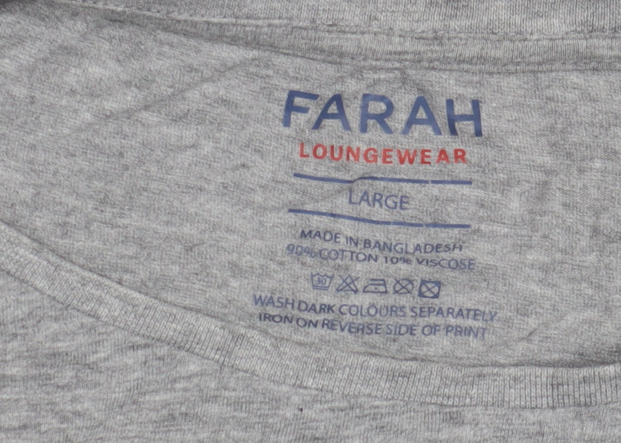 Mens UK Size L Farah Grey  T-Shirt