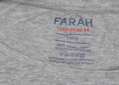 Mens UK Size L Farah Grey  T-Shirt