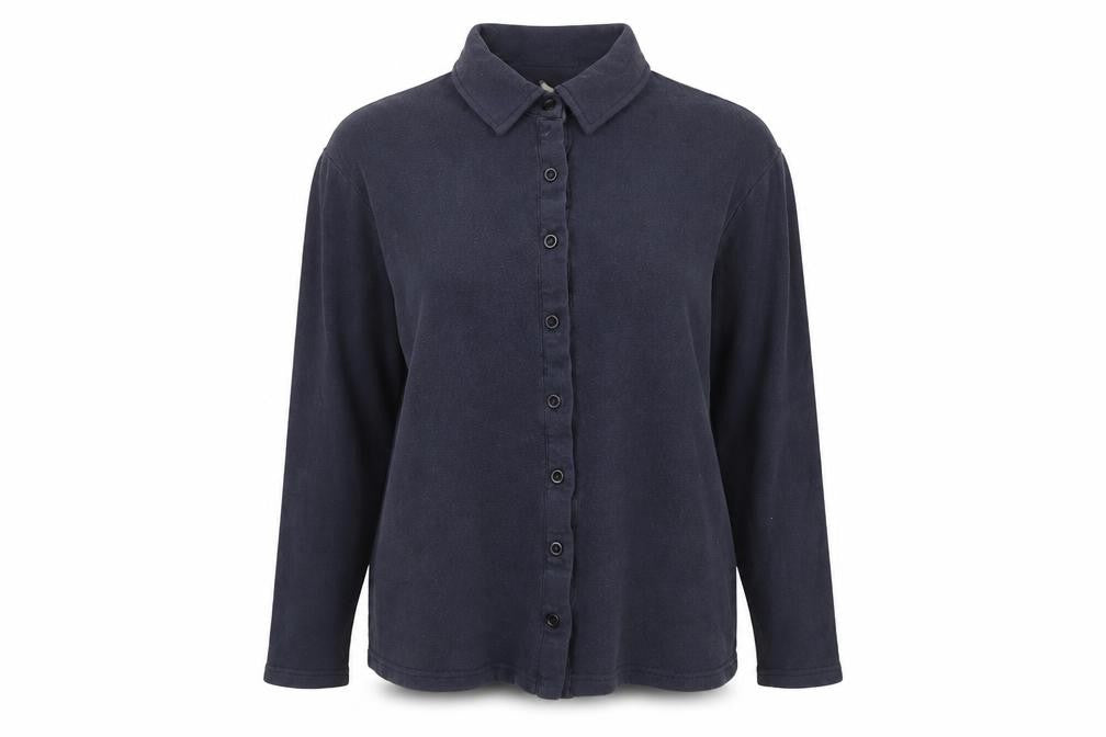 Womens UK Size 12 Cotton Traders Blue Basic Button-Up