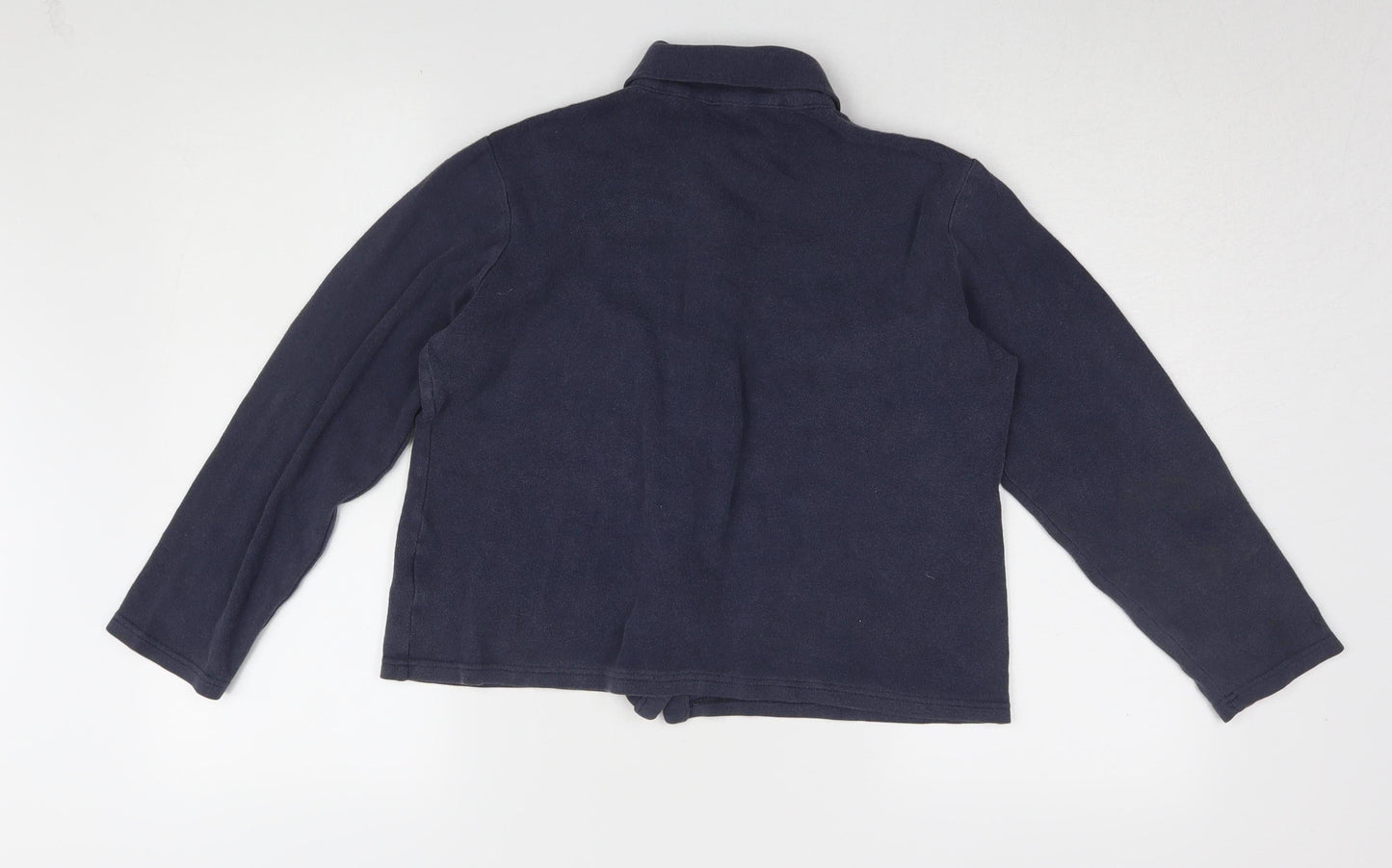 Womens UK Size 12 Cotton Traders Blue Basic Button-Up