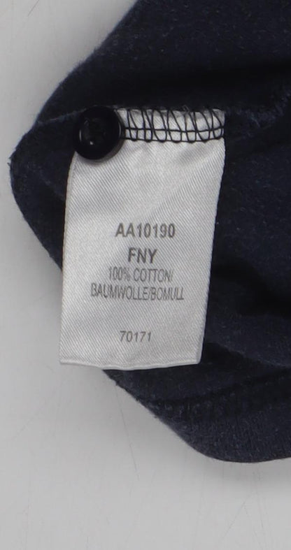 Womens UK Size 12 Cotton Traders Blue Basic Button-Up