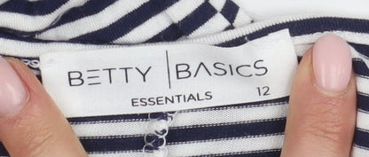 Betty Basics Women's Striped T-Shirt Dress, Size 12