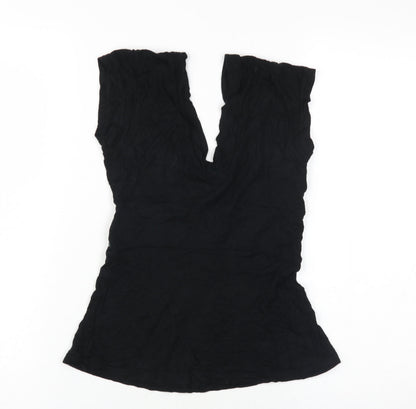 Womens UK Size 8 Warehouse Black  T-Shirt