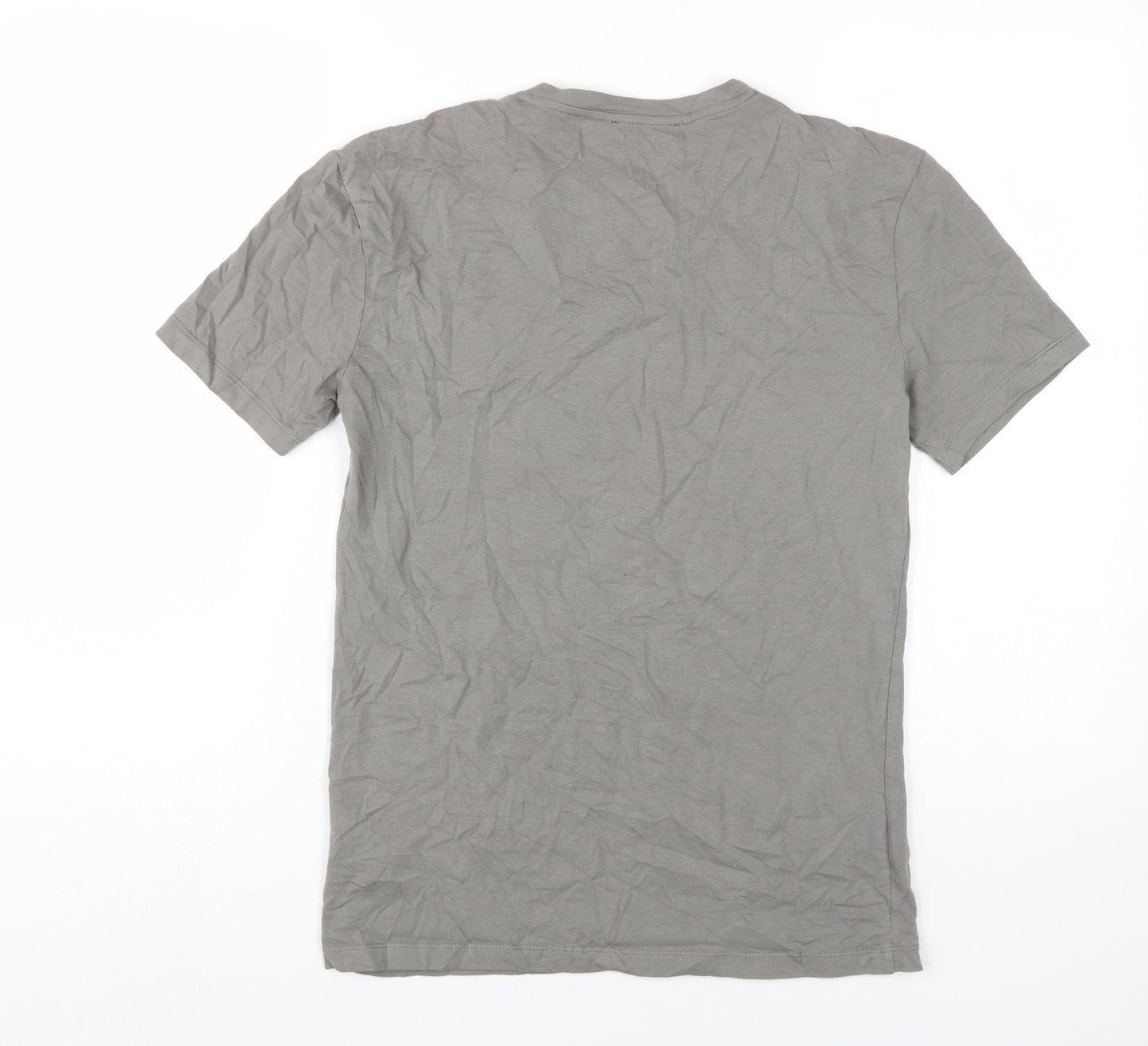 Unisex Adults UK Size S Zara Grey Basic T-Shirt