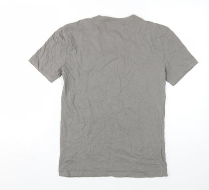 Unisex Adults UK Size S Zara Grey Basic T-Shirt