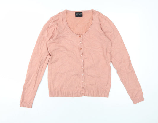 Womens UK Size XS Soaked in Luxury Pink Cardigan Jumper