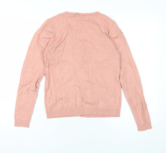 Womens UK Size XS Soaked in Luxury Pink Cardigan Jumper