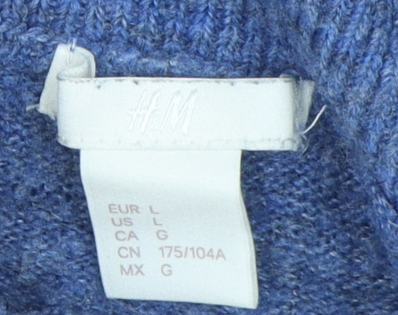 Womens UK Size L H&M Blue Pullover Jumper
